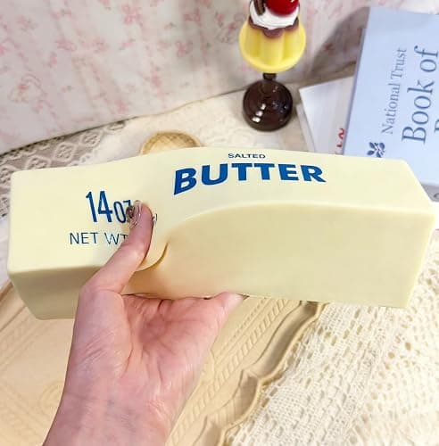 9.5 Inch Butter Squishy,Large Slow Rising Squishy，Sticky Butter Sticks Squeeze Toy,Valentine's Day Gift,Party Favor Gift - Image 1