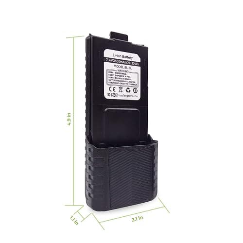 BaoFeng, BTECH BL-5L 3800mAh Li-ion Battery Pack, High Capacity Extended Battery for UV-5X3, BF-F8HP, and UV-5R Radios (BL-5 BaoFeng Battery Series) thumbnail 7