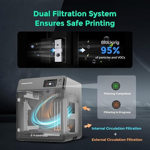 FLASHFORGE Adventurer 5M Pro 3D Printer with 1 Click Auto Printing System, 600mm/s High-Speed, Quick Detachable 280°C Nozzle, Core XY All-Metal Structure, Multi-Functional 220x220x220mm 3D Printer thumbnail 5