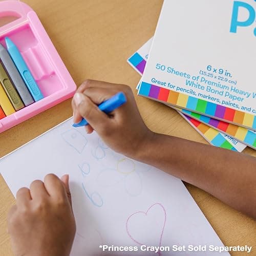 Melissa & Doug Drawing Paper Pad (6 x 9 inches) - 50 Sheets, 4-Pack Kids Drawing Paper, Coloring Pad for Kids | 4 Drawing Pads, 200 Sheets, Heavyweight Bond Paper, White, Sketching & Painting, Premium Art Supplies for Kids, Ages 3+ thumbnail 5
