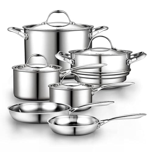 Cooks Standard Stainless Steel Kitchen Cookware Sets 10-Piece - Image 1