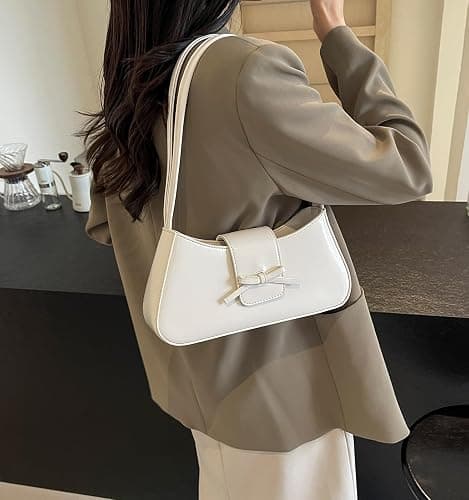 Shoulder Bag for Women, Hobo Handbags Trendy Y2K Purses Patent Leather Clutch Bag Cute Bow Purse thumbnail 2