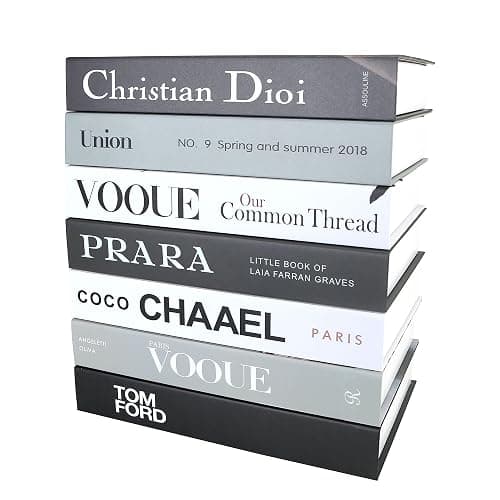 PTShadow 7 Pcs Decorative Books Aesthetic Chic Faux Book Set for Room Décor,Modern Home Decor Coffee Table Decor - Image 1