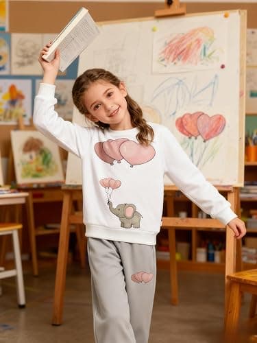 Ayzozuy Girls Clothes Sweatshirt Casual Outfit for Girl Leggings 2 Piece Fall Pants Set thumbnail 3