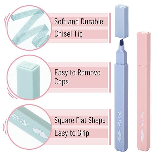 Mr. Pen- Aesthetic Highlighters No Bleed, 8 Pack, Morandi Colors, Chisel Tip, Cute Highlighters Assorted Colors for Journaling, Highlighting, Underlining, Fast Dry, Back to School Supplies thumbnail 3