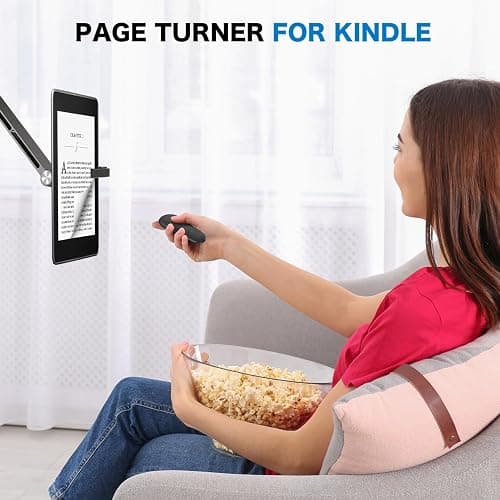RF Remote Control Page Turner for Kindle Paperwhite Scribe Accessories, Page Turner Clicker for iPad Tablets Reading Novels Taking, Phone Camera Video Record Triggers Remote, Black Small clip thumbnail 2