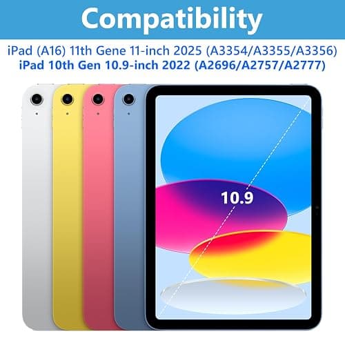 TQQ for iPad 10th Generation Case with Keyboard (10.9", 2022),iPad Keyboard Case for 10.9" 10th Gen, Detachable - Pencil Holder - Flip Stand Cover - Keyboard Case for iPad 10th Gen 10.9 inch 2022 Blue thumbnail 2