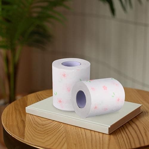 Beavorty Flower Printed Toilet Paper Rolls 4pcs Decorative Pink Bath Tissue for Home Travel Household Use thumbnail 5