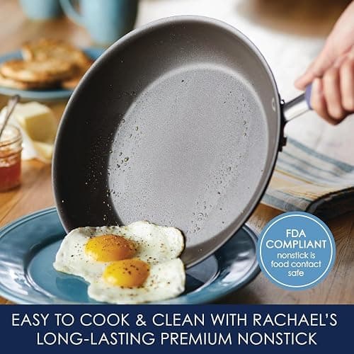 Rachael Ray Cucina Nonstick Cookware Pots and Pans Set, 12 Piece, Lavender Purple thumbnail 4