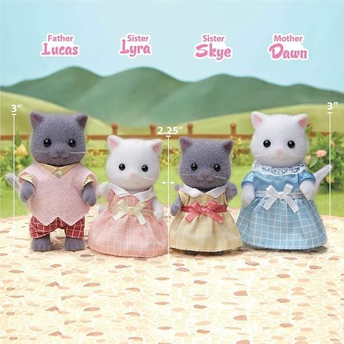 Calico Critters Persian Cat Family - Set of 4 Collectible Doll Figures for Children Ages 3+ thumbnail 3
