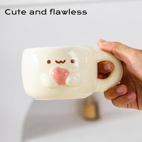 Cute Funny Coffee Mugs Valentines Day Mug Anime Cup For Women, Unique Anniversary Engagement Couple Gifts For Him And Her, Kawaii Mr And Mrs Gifts (Heart) thumbnail 8