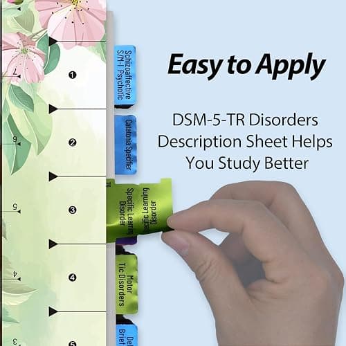 Index Tabs for DSM-5-TR 2022, Color-Coded and Laminated DSM-V-TR Tabs for The Diagnostic and Statistical Manual of Mental Disorders, Tear-Resistant & Waterproof (DSM-5-TR(New Upgrade)) thumbnail 4