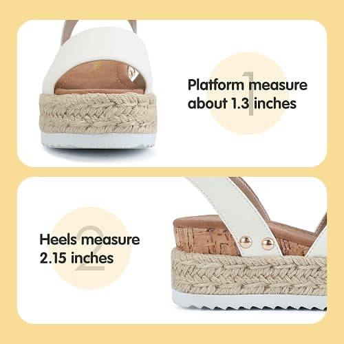 PANDANINJIA Girls Sandals Wedge Platform Espadrille Open Toe Summer Little Big Kid Flower Girl Heels Dress Shoes thumbnail 5