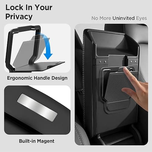 TSLDRV Center Console Organizer Tray for Tesla Model Y Juniper Accessories 2025 2026/For Tesla Model 3 Highland Accessories 2024 2025 2026 [Slide Smoothly/US Patent] Cup Holder Matte Black thumbnail 5