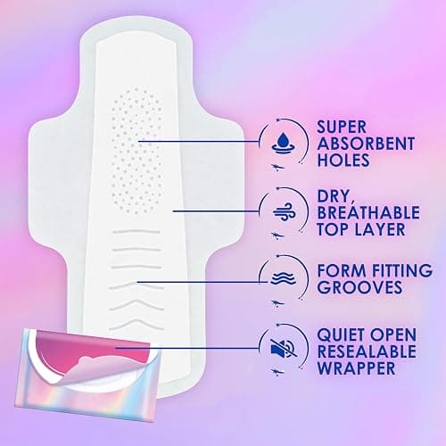 Always Pocket Flexfoam Pads, Size 1, Regular, with Wings, 22 Count thumbnail 2