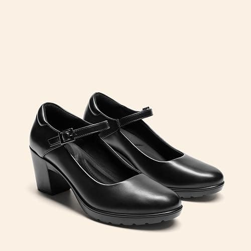 DREAM PAIRS Women's Chunky Low Block Heels Mary Jane Closed Toe Work Pumps Comfortable Round Toe Dress Wedding Shoes EDENIA thumbnail 8