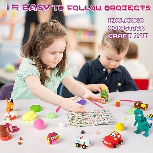 CiaraQ Modeling Clay Kit - 36 Colors Air Dry Ultra Light Clay, Safe & Non-Toxic, Great Gift for Kids. thumbnail 5