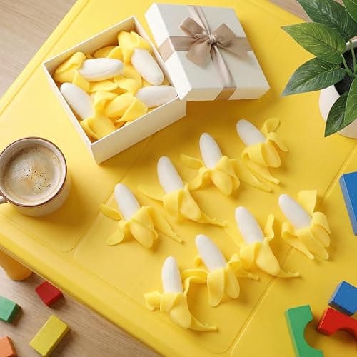 Meooeck 12 Pcs Banana Toys for Stress Relief Stress Balls Banana Stretchy Fidget Toys for Adults Cute Party Favors for Fun Easter Basket Stuffer Gift Birthday Party Office Workers ADHD Autism Anxiety thumbnail 2