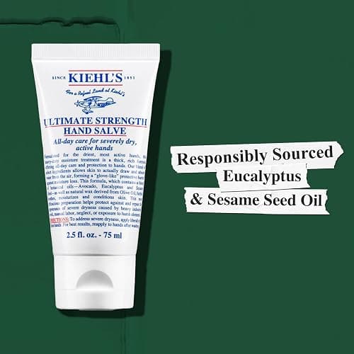 Kiehl's Ultimate Strength Hand Salve, Deeply Hydrating Hand Lotion, Thick and Rich Formula for Intense Moisture and Conditioning, Protects and Repairs Dry Skin, Paraben and Gluten Free thumbnail 7