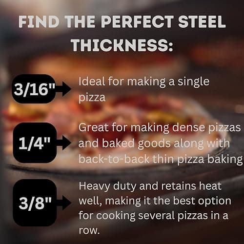 ThermiChef 16" by 16" Pizza Steel (3/8" Deluxe Thickness) - Multipurpose Cooking Steel for Ovens & Grills - Made in the USA thumbnail 3