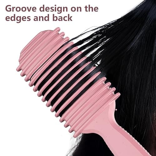 Curl Defining Brush, Curly Hair Brush, Slick Back Hair Brush, For Combing and Shaping Curls in All Hairstyles to Reduce Pulling (Pink) thumbnail 7