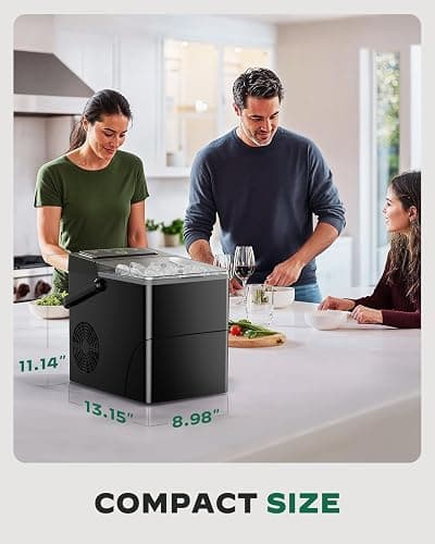 Silonn Boost Ice Maker with Innovative 2.5L Ice Basket & 1.8L Water Tank, 9 Bullet Ice Cubes in 6 Mins, Countertop Ice Maker with LED Touch Control, Self-Cleaning Ice Machine, 2 Ice Sizes thumbnail 2