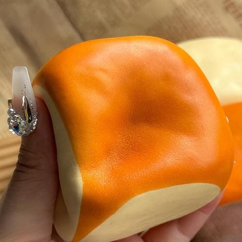 Bread Squeeze Toy, Hawaiian Bread Squeeze Toy Slow Rising Stress Relief Flavored Bread Pinch Sensory Toy Kids Adults Soft Calming Bread Fidget Toy (Pink) thumbnail 2