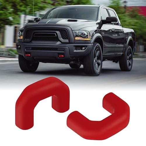 TECHPICCO Tow Hook Covers for RAM 1500 Classic 2009-2026 Warlock & Rebel, U-Shape Tow Hooks Compatible with RAM 1500 Rebel & Warlock Accessories |Red (Not Fit for J-Shape Tow Hooks) - Image 1