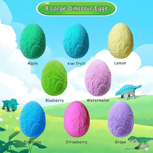 Persidra Kids Bath Bombs with Surprise Inside, XXL Large Dinosaur Bath Bombs 8pcs Bath Bomb Set with Toys Inside, Dino Toy Gifts for Kids Age 3 4 5 6 7 8 9 10 11 12 thumbnail 6