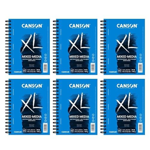 6-pack canson 5.5x8.5in sketchbooks - Image 1