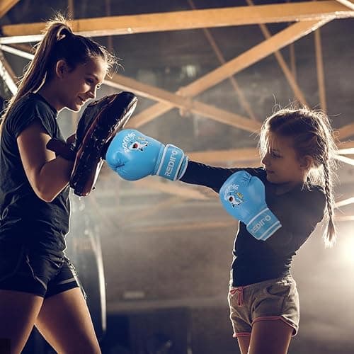 Redipo Kids Boxing Gloves, Youth Boxing Training Gloves for Kids 3-9 Year Boys and Girls, 4&6OZ Fighting Gloves, Punching Bag Kickboxing Thai Mitts MMA Training Sparring Gloves - Blue - 4OZ thumbnail 6