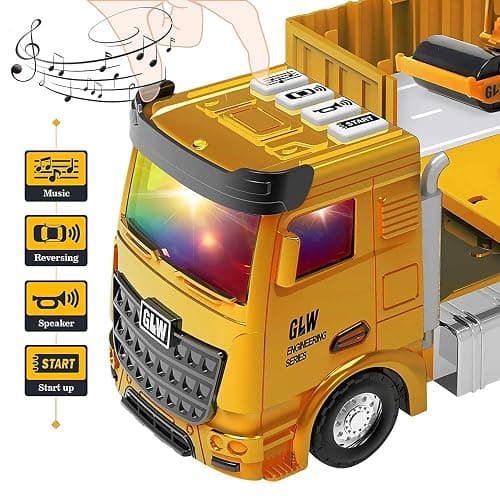 OR OR TU Construction Truck Car Toys Beach Vehicle Toys Kids Engineering Car Set with Crane,Forklift,Bulldozer,Excavator,Roller,Cement Truck,Dumper Birthday Gift for 3 4 5 6 Years Old Boys Girls Kids thumbnail 4