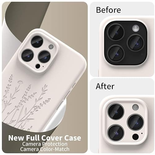 OAOA Engraved for iPhone 15 Pro Case, Stone Flower | Engraved Flower, Premium Liquid Silicone, Camera All-Round Protection, Anti-Scratch Microfiber Lining, For Women Girls thumbnail 5