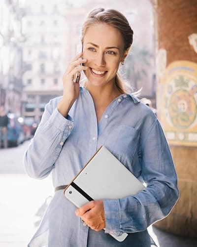 DTTO for iPad 9th/8th/7th Generation 10.2 Inch Case 2021/2020/2019, Premium Leather Business Folio Stand Cover with Apple Pencil Holder - Auto Wake/Sleep and Multiple Viewing Angles, White thumbnail 5