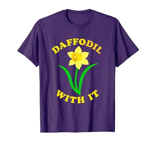 Fun Spring Blossom With Daffodils Cute Flower Garden Pun Fan T-Shirt - Image 1