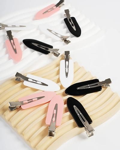 No Bend Hair Clips - 60 Pcs Creaseless Clips for Sectioning, 2.3in Makeup Styling Clips in 3 Colors thumbnail 7