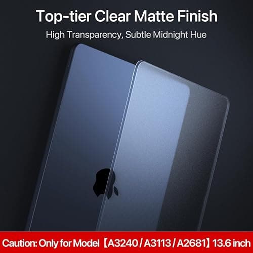 Soonjet Matte Case for MacBook Air 13/13.6-inch (M4/M3/M2, 2022–2026 Models A3240 A3113 A2681), Lightweight | Scratch & Fingerprint Resistant | Closes Seamlessly | Ideal for Work, Travel & Study thumbnail 7