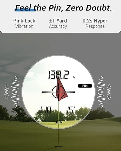 THARNOX Golf Range Finder with Slope & Triangulation, 1300Yard Rangefinder, 5.3oz Compact, Lightweight, 0.2s Flag Lock Vibration, Magnetic Mount, USB-C Rechargeable, 6X Magnification, Waterproof IPX54 thumbnail 3