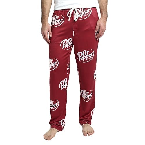 Dr Pepper Soda Logo All-Over Print Men's Sleep Pajama Pants thumbnail 2