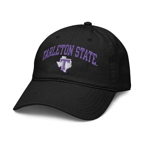 Tarleton State Texans Arch Over Officially Licensed Adjustable Baseball Hat - One Size - Black - Image 1