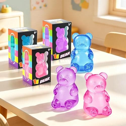 Gummy Bear Squishies Squeeze Toys for Kids Adults, Sugar Squishies Balls Stress Bear Toys for Boys Girls, Sensory Fidget Toys Anxiety Relief for Autism, Party Favors Gifts, Valentines Day Gifts (Pink) thumbnail 8