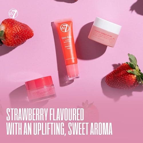 W7 Sweet Dreams Lip Care Trio - 3 Piece Gift Set - Overnight Lip Mask, Lip Balm & Lip Scrub - Strawberry thumbnail 3