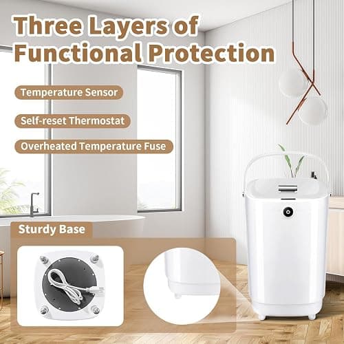 Towel Warmers for Bathroom Bucket, Luxury Large Spa Towel Hot Warmer Bucket Style-Hot Towels in 10 Minutes-Fits Up to Two 40"x70" Oversized Towels - Bathrobe, Towel, Blanket-White thumbnail 6