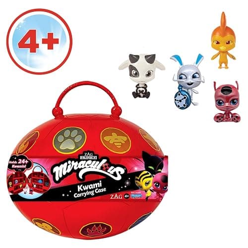 BANDAI - Miraculous Ladybug - Miracle Box mit 4 Kwamis inklusive - Miraculous Kwamis Mini-Figuren Set - Offizielle Lizenz - Aufbewahrungsbox mit Griff - Spielzeug für Kinder ab 4 Jahren - P50591 thumbnail 6