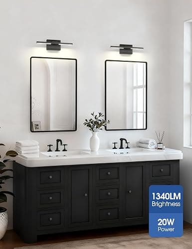 VOLISUN Bathroom Vanity Light 15.7 inch, 5CCT Dimmable, 20W LED Bathroom Light Fixture Over Mirror, Black Bar Vanity Light for Bathrooms Mirror Cabinets-ETL Certificated thumbnail 5