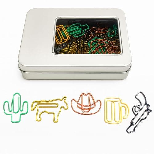 Haowuliao 60pcs Cute Western Paper Clips, Fun Paperclips, Western Office School Supplies and Desk Accessories, Western Cowboy Gifts - Image 1
