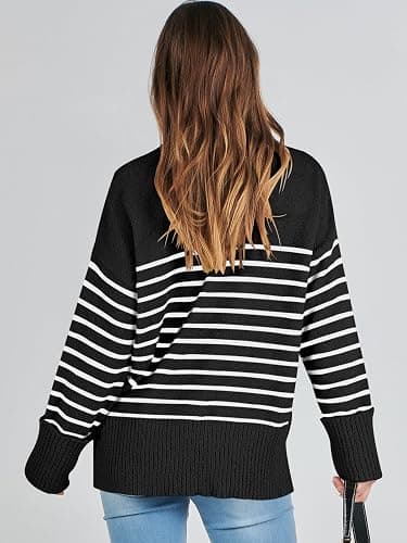 ANRABESS Women's Oversized Sweaters 2025 Long Sleeve Fuzzy Knit Casual Chunky Pullover Sweater Fall Outfits Clothes thumbnail 6