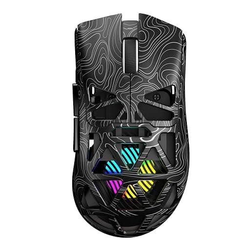AULA SC620 Gaming Mouse Wireless,BT5.0/2.4G/USB-C Gamer Mice,PAW3311 Sensor,Up to 12000DPI,7 Programmable Buttons,67g Lightweight,400mAh Battery,RGB,Rechargeable Mouse for Laptop/PC/Mac (Black-L) - Image 1