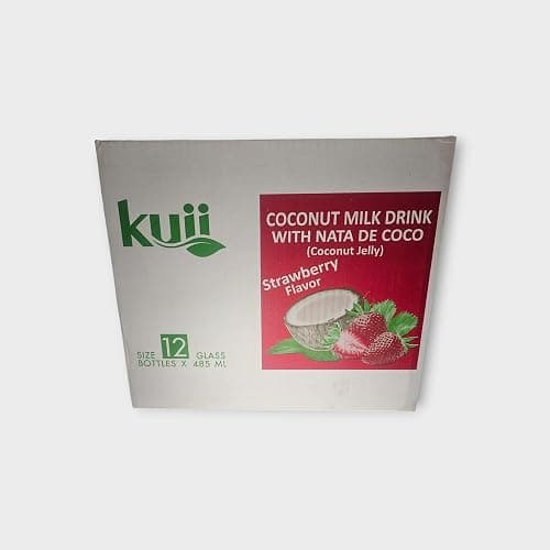 Kuii Premium Coconut Milk Drink With Nata de Coco Strawberry Flavor 12 Case Pack 485 Ml-16.3 Oz thumbnail 4