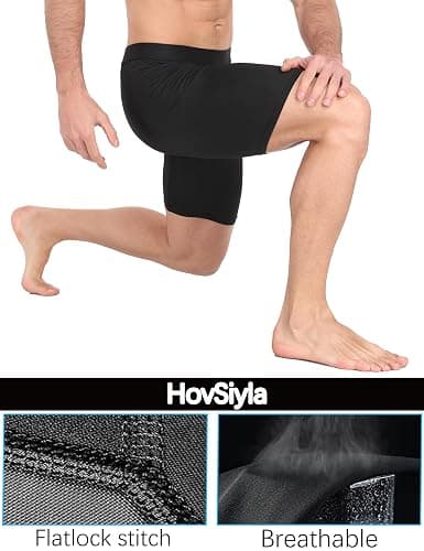 HovSiyla Compression Shorts Men Performance Sports Workout Athletic Running Underwear Shorts Spandex thumbnail 5